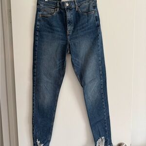 Topshop Blue Distressed Women Jeans